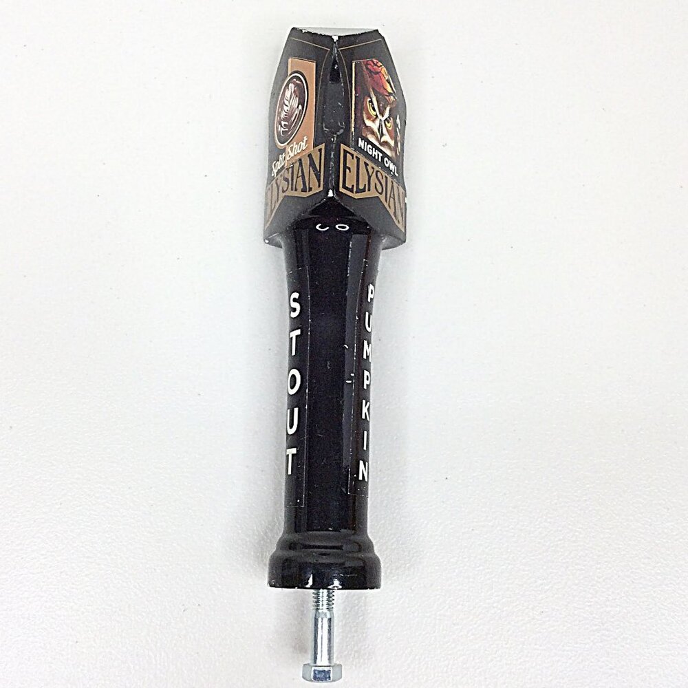 Elysian Beer Tap Handle Split Shot Stout Great Pumpkin‎ Night Owl Seattle WA